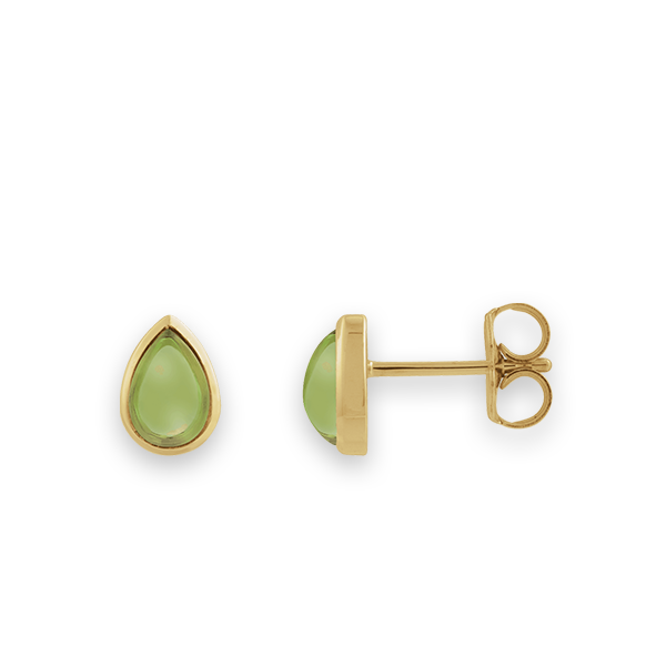 14K Cabochon Gemstone Stud