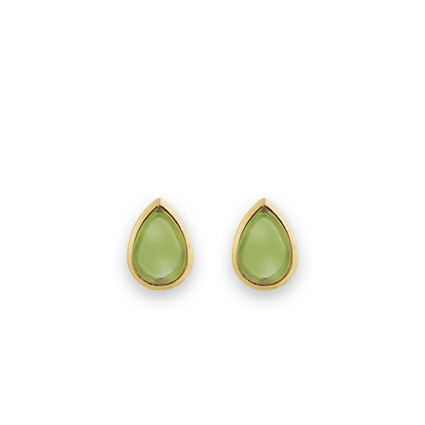 14K Cabochon Gemstone Stud