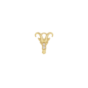 14K Natural Diamond Zodiac Earring Dangle