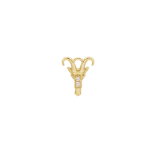 14K Natural Diamond Zodiac Earring Dangle