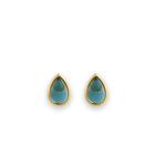 14K Cabochon Gemstone Stud