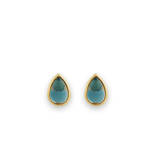 14K Cabochon Gemstone Stud