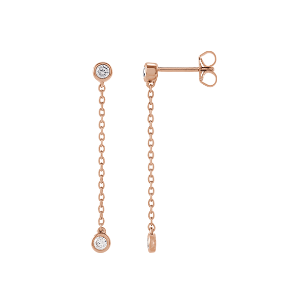 14K Lab Grown Diamond 0.25ct Chain Earring