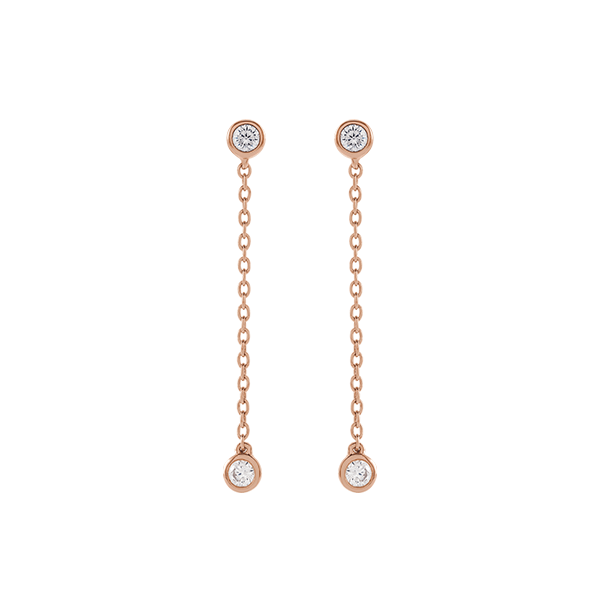 14K Lab Grown Diamond 0.25ct Chain Earring