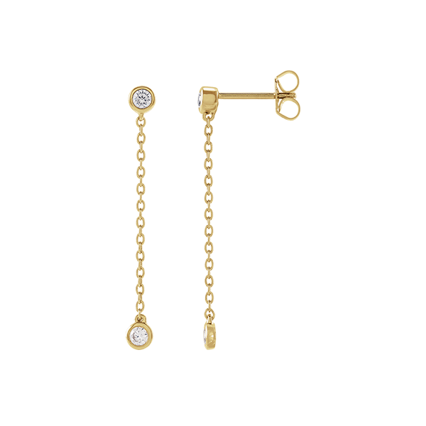 14K Lab Grown Diamond 0.25ct Chain Earring