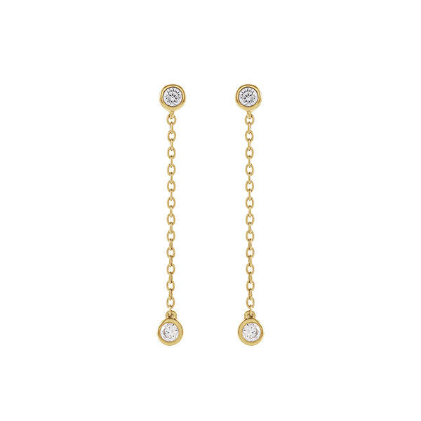 14K Lab Grown Diamond 0.25ct Chain Earring