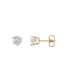 14K Lab Grown Diamond Three Prongs Stud