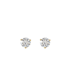 14K Lab Grown Diamond Three Prongs Stud