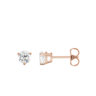 14K Lab Grown Diamond Three Prongs Stud