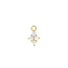 14K Natural Diamond Cluster Earring Dangle