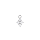 14K Natural Diamond Cluster Earring Dangle