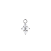 14K Natural Diamond Cluster Earring Dangle