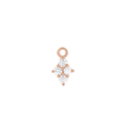 14K Natural Diamond Cluster Earring Dangle