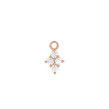 14K Natural Diamond Cluster Earring Dangle