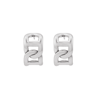 Silver Anchor Chain 22mm Open Hoops Earrings