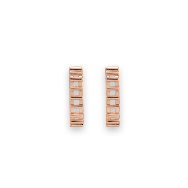 14K Cut Out Hoop Earrings