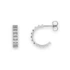 Silver Cut Out Hoop Earrings