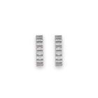 Silver Cut Out Hoop Earrings