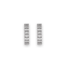 Silver Cut Out Hoop Earrings