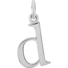 Silver Lowercase Initial Pendant