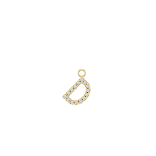 14K Diamond Initial Earring Dangle
