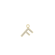 14K Diamond Initial Earring Dangle