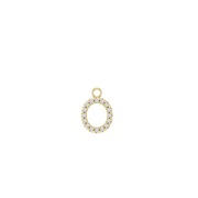 14K Diamond Initial Earring Dangle