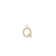 14K Diamond Initial Earring Dangle