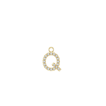 14K Diamond Initial Earring Dangle