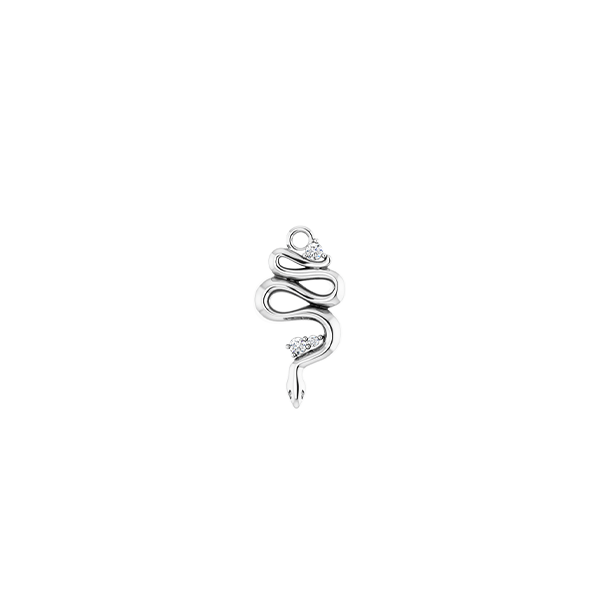 14K Diamond Snake Earring Dangle
