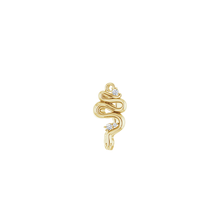 14K Diamond Snake Earring Dangle