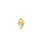 14K Diamond Triangle Earring Dangle