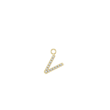 14K Diamond Initial Earring Dangle