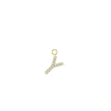 14K Diamond Initial Earring Dangle