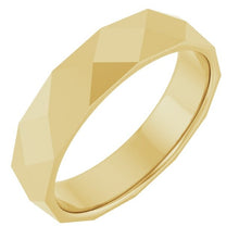 14K Gold Diamond Pattern Cigar Band