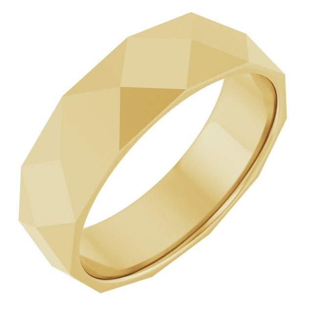 14K Gold Diamond Pattern Cigar Band