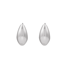 Silver Drop 25mm Hoop Earrings