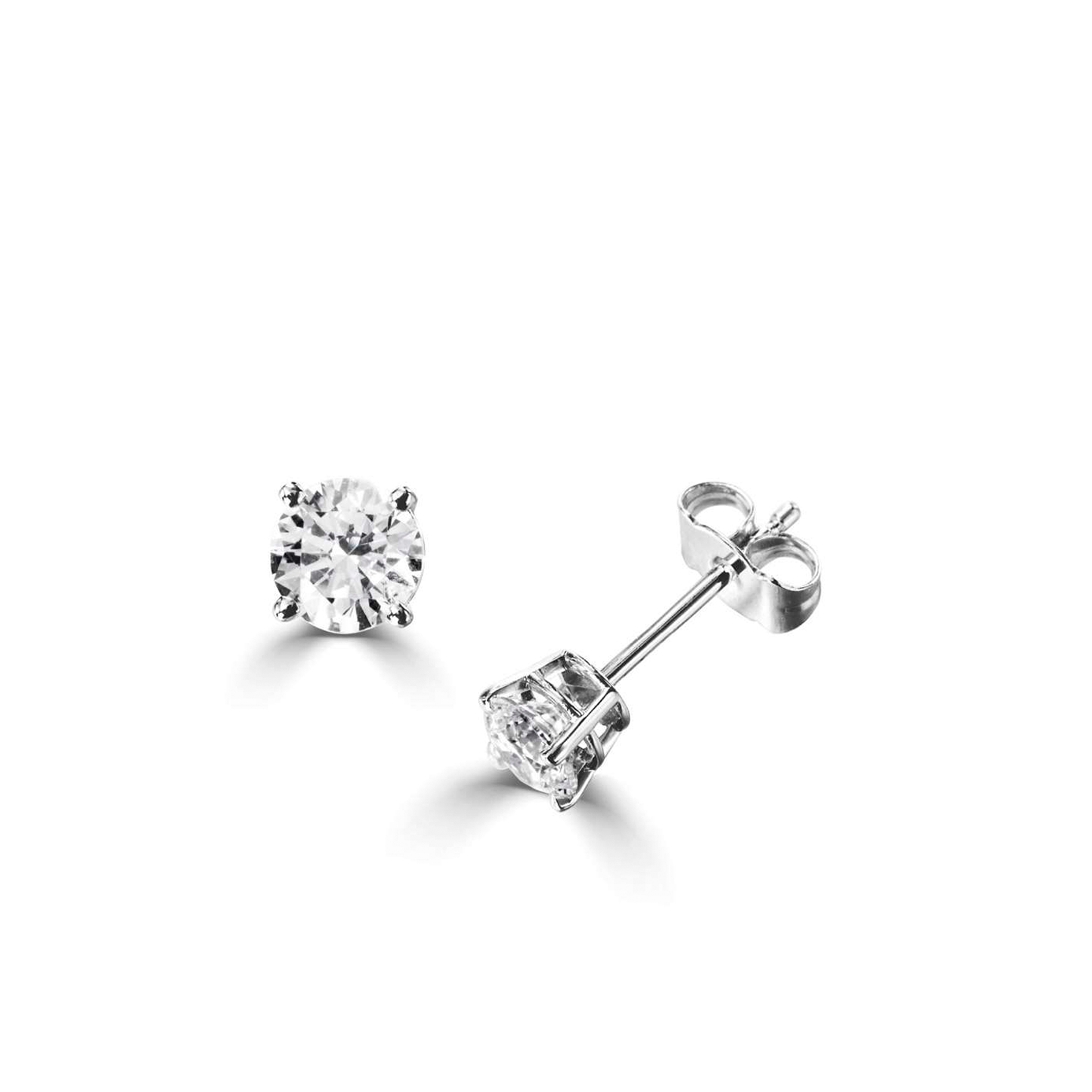 14K Lab Grown Diamond Four Prong Stud