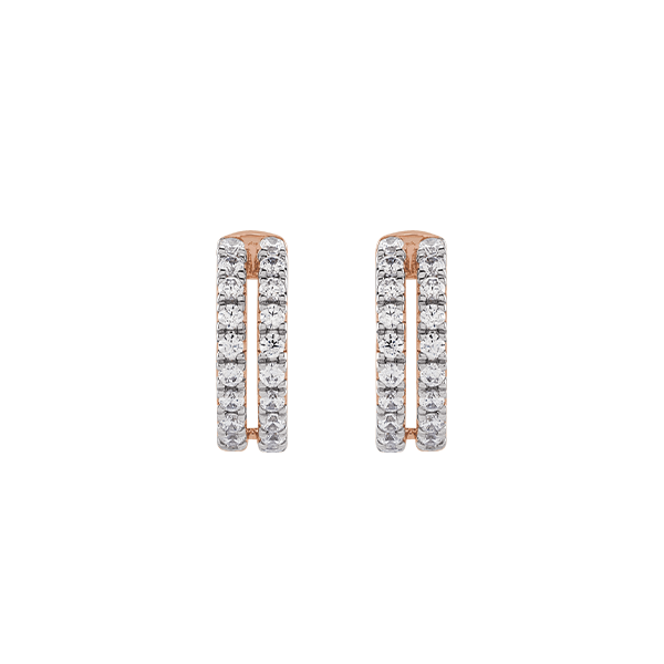 14K Lab Grown Diamond 0.50ct Double Row Ear Cuff