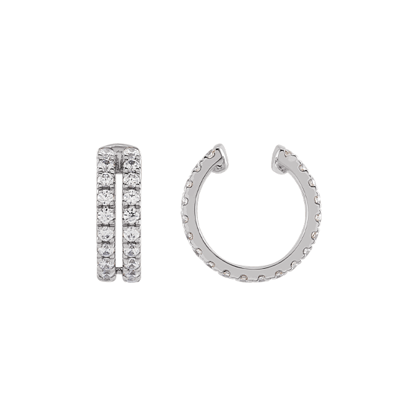 14K Lab Grown Diamond 0.50ct Double Row Ear Cuff