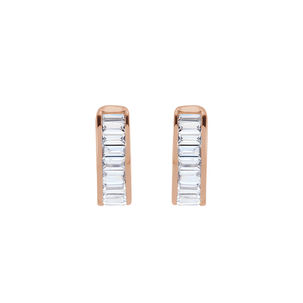 14K Lab Grown 0.75ct Diamond Baguettes Ear Cuff