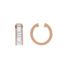 14K Lab Grown 0.75ct Diamond Baguettes Ear Cuff