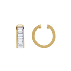 14K Lab Grown 0.75ct Diamond Baguettes Ear Cuff