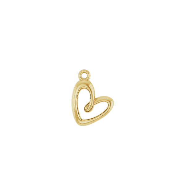 14K Fancy Heart Earring Dangle