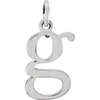 Silver Lowercase Initial Pendant