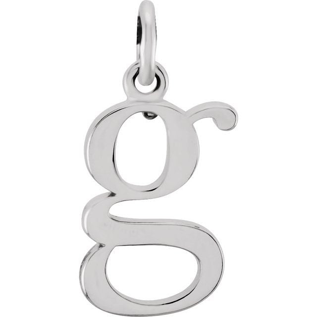 Silver Lowercase Initial Pendant