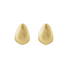 14K Gold Teardrop 25mm J-Hoop Earrings