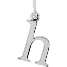 Silver Lowercase Initial Pendant