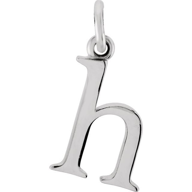 Silver Lowercase Initial Pendant