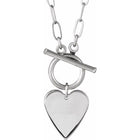 14K Engravable Heart Toggle Necklace